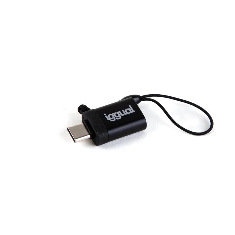 iggual Adaptador USB OTG tipo C a USB-A 3.1 negro