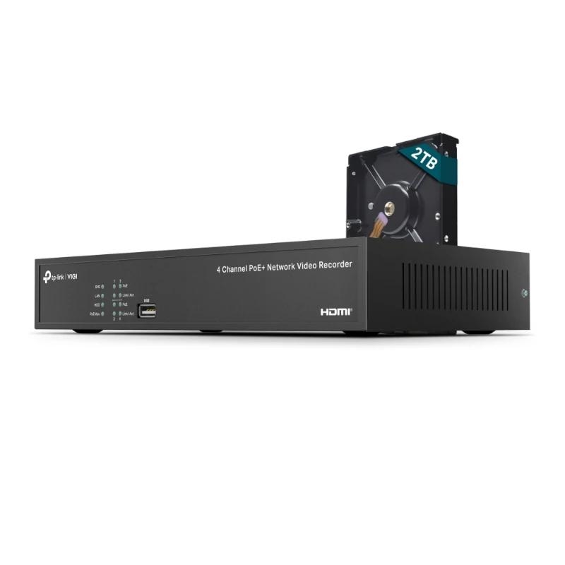 VIGI Grabador IP NVR1004H-4P-2TB Rack 01 HDD 04 C