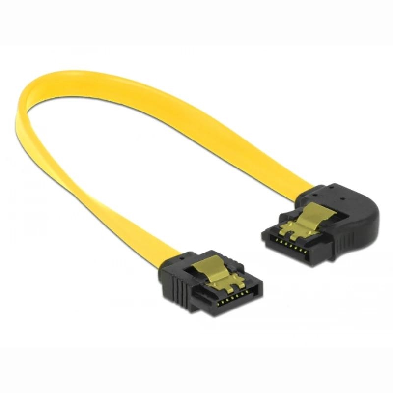 Delock Cable SATA 6 Gb/s recto a ángulo izquierdo