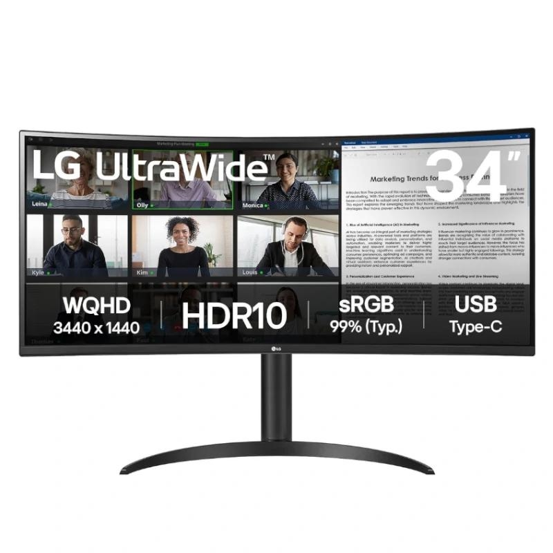 LG 34WR50QK-B monitor 34" WQHD 2xHDMI DP curvo