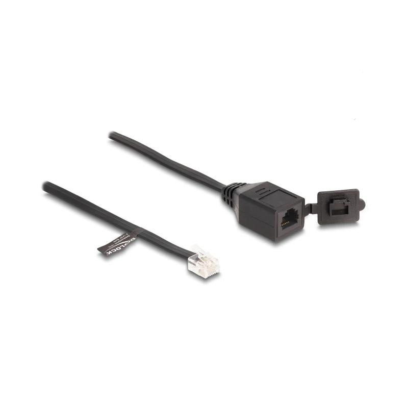 Delock Cable RJ12 macho a RJ12 hembra con tapa