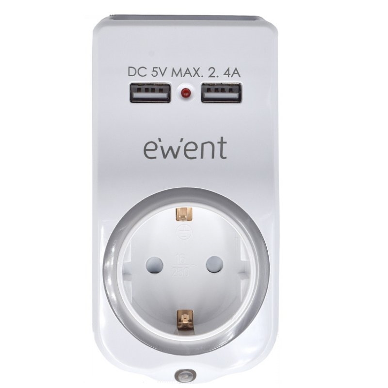 Ewent Cargador USB 4en1 2.4A